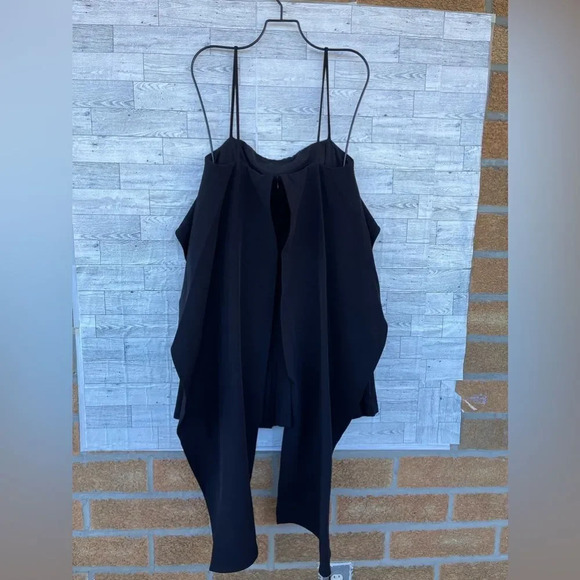 LBV Crepe Pleated Day Dress in black  Size 2 - Picture 12 of 17